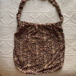Cloth Shoulder Bag - Snake print.